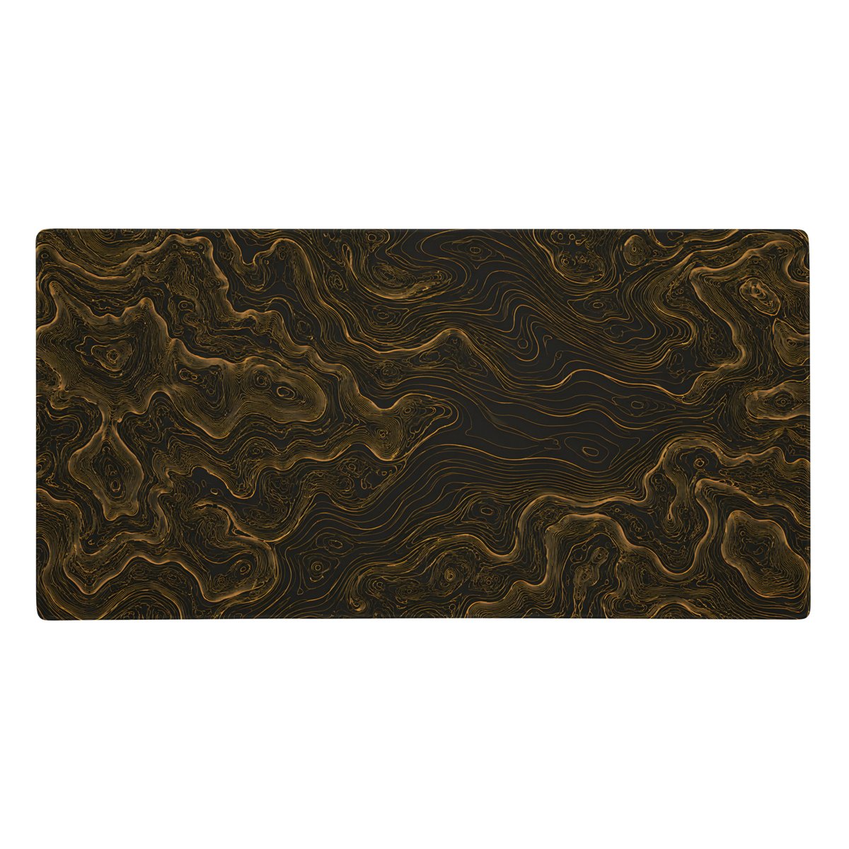 Gold Contour desk mat 36x18 in, Printful mockup