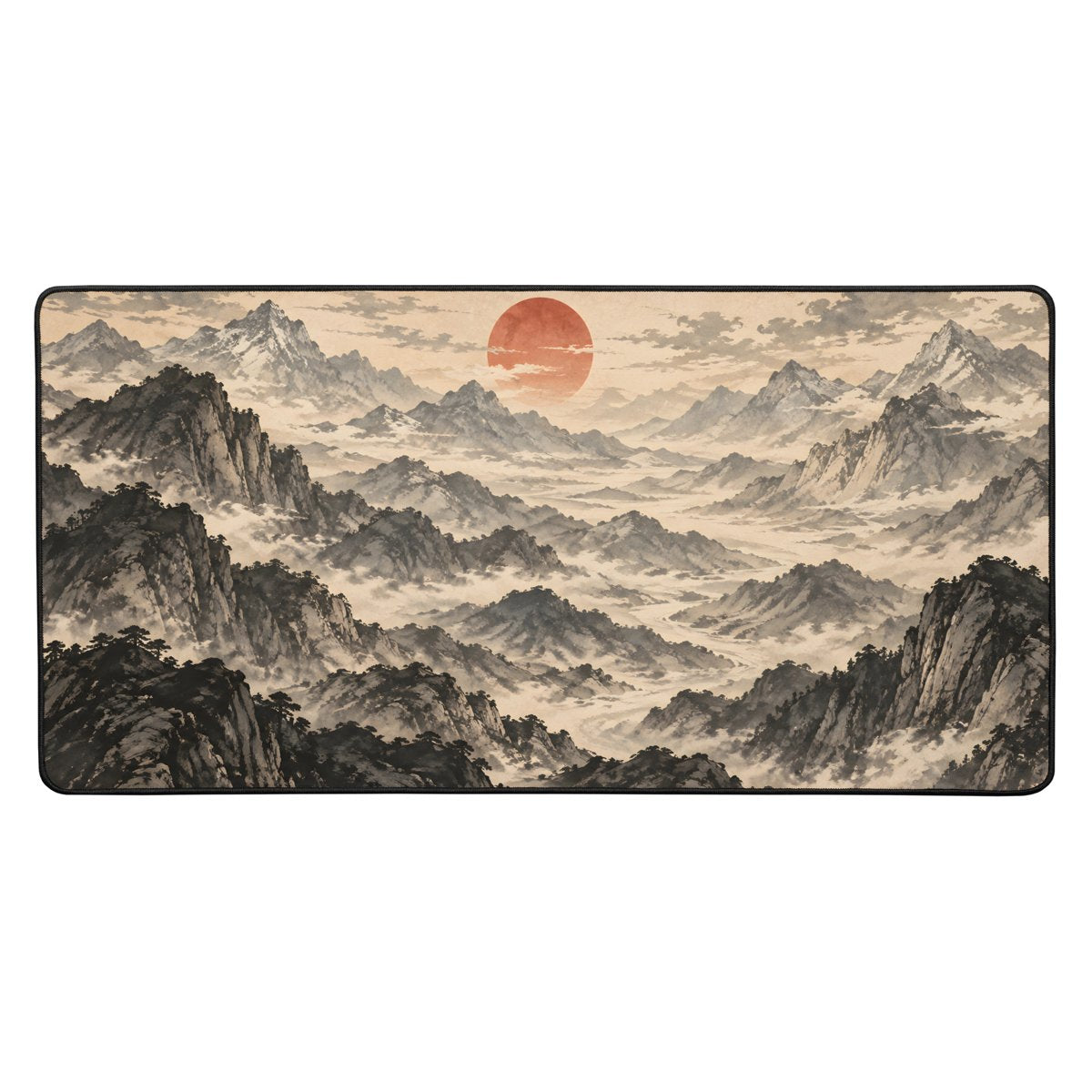 Ink Wash desk mat 16x32 in, Printful mockup