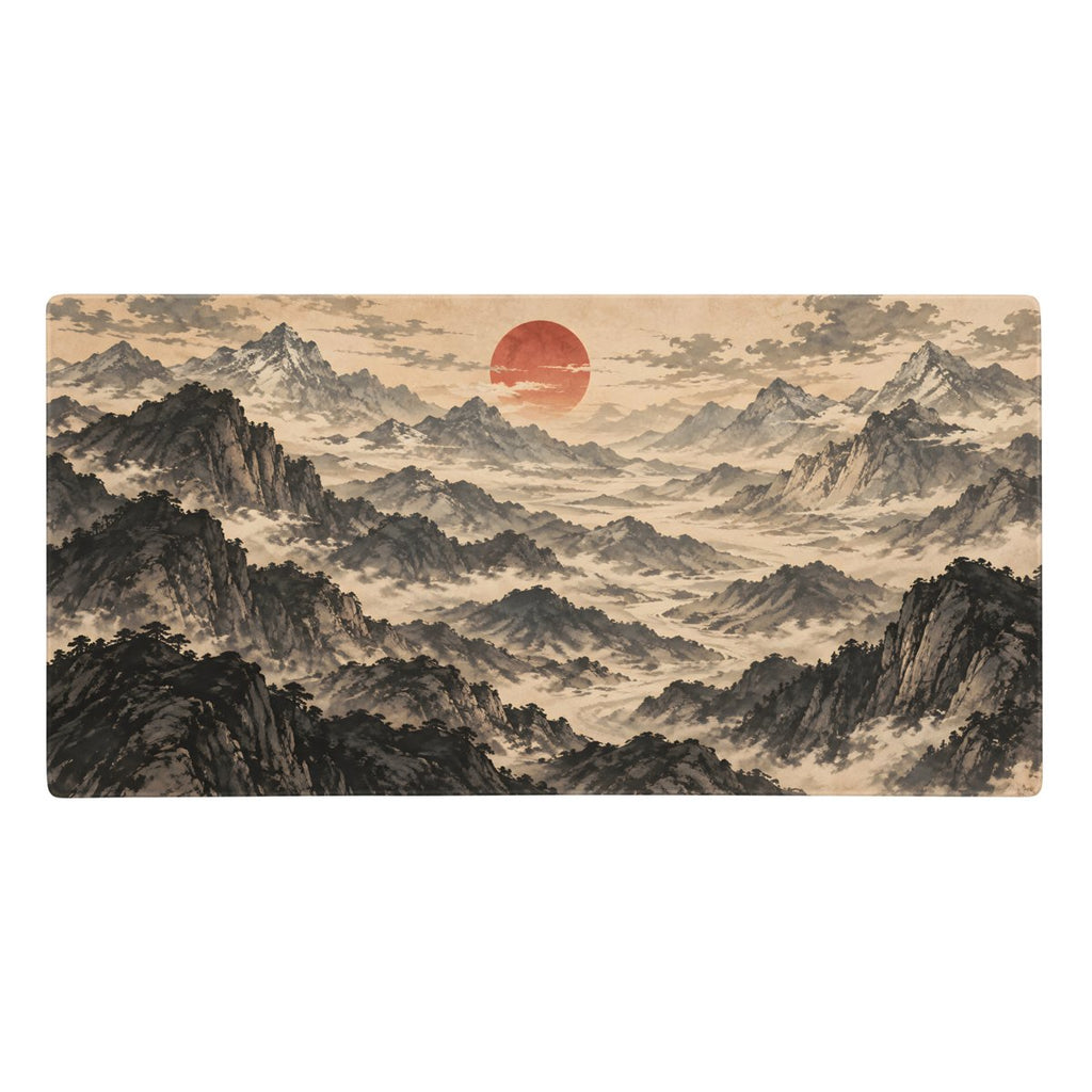 Ink Wash desk mat 36x18 in, Printful mockup