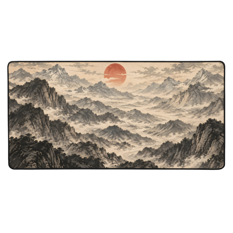 Ink Wash desk mat 16x32 in, view 1