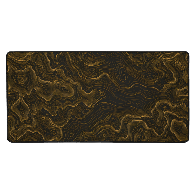 Gold Contour desk mat 16x32 in, view 1