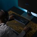 Gold Contour desk mat 36x18 in, view 3